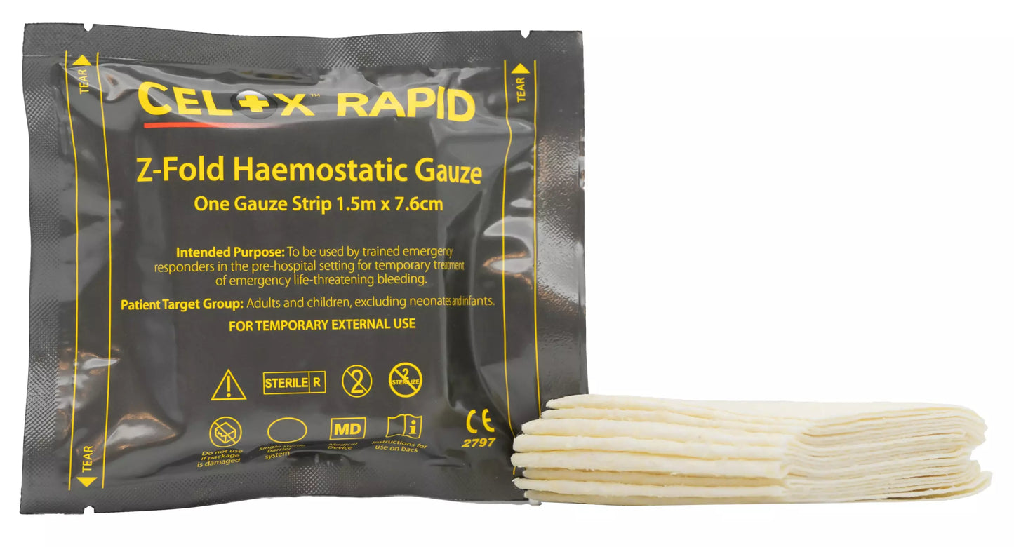 CELOX RAPID Gauze 5ft Z-Fold